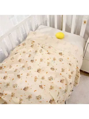 100% Cotton Gauze Wrapping Blanket For Newborn Baby, Soft Breathable Baby Bath Towel, Unisex