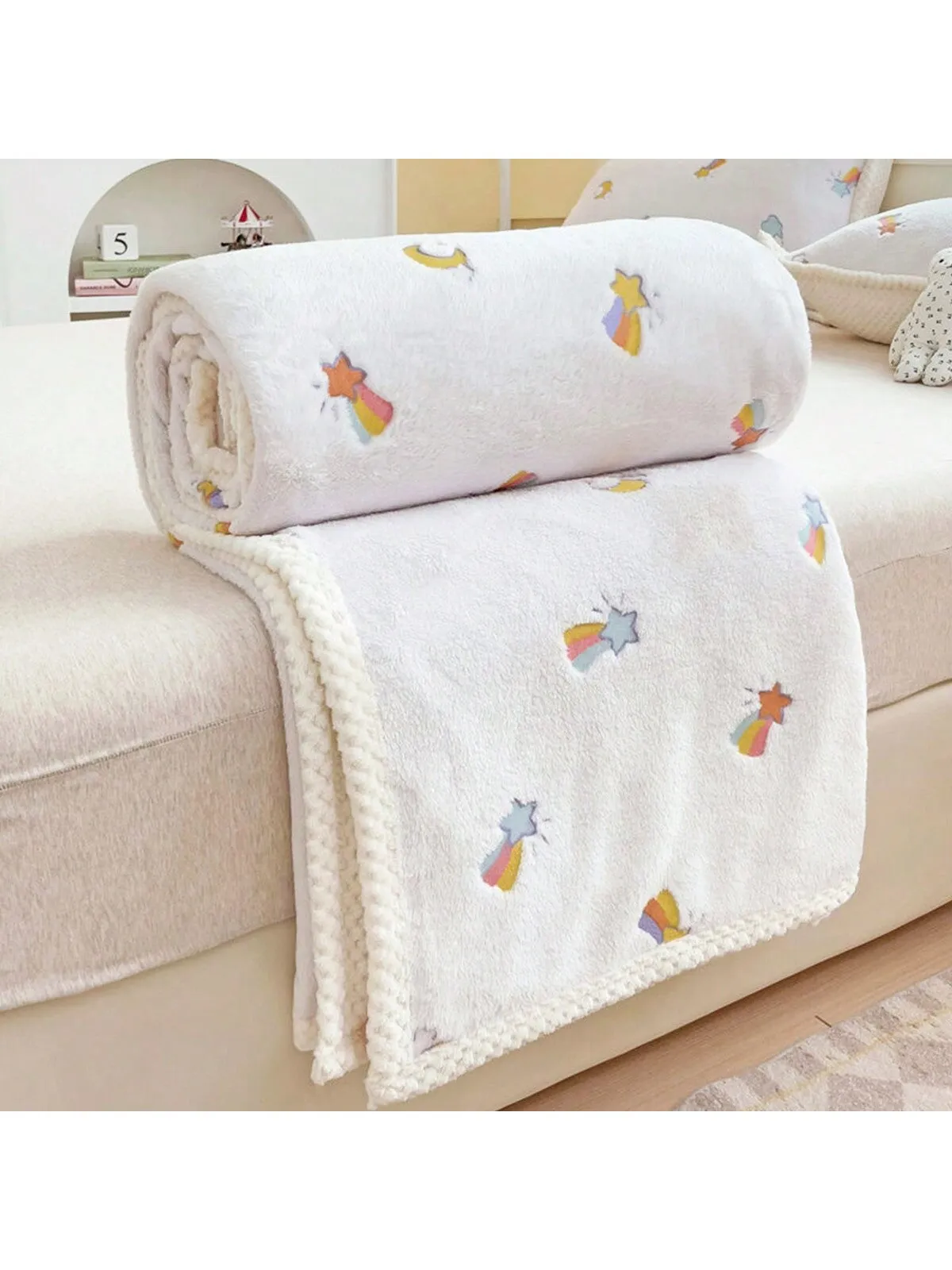 1PC 70*100cm Yellow Flower Newborn Cute Cartoon Soft Coral Fleece Baby Blanket Of The Bedding Items
