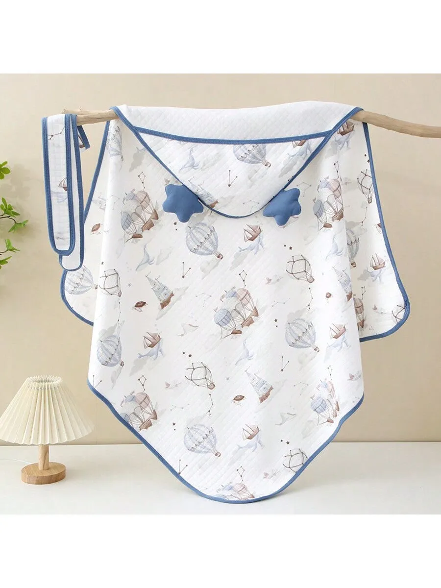 1pc Newborn Baby Swaddle Wrap, Pure Cotton Soft Receiving Blanket For Infant, Ecommended For Infant 0-3 Months Of Age For Safe Sleep And Newborn Baby's Gift For Spring And Autumn