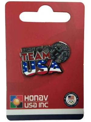 2020 Summer Olympics Tokyo Japan "Team USA" Pentathlon Pictogram Metal Lapel Pin