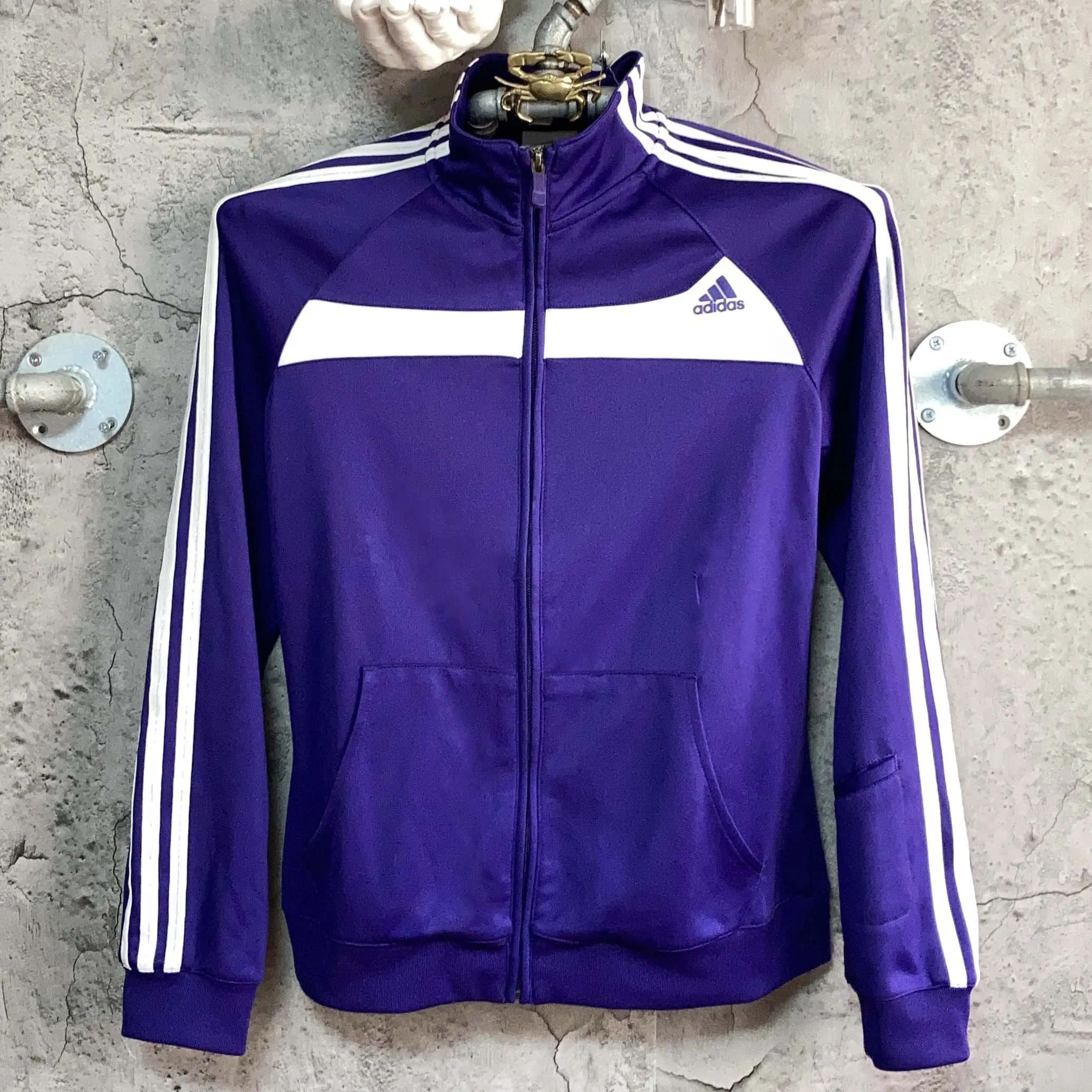 adidas climalite track jacket purple