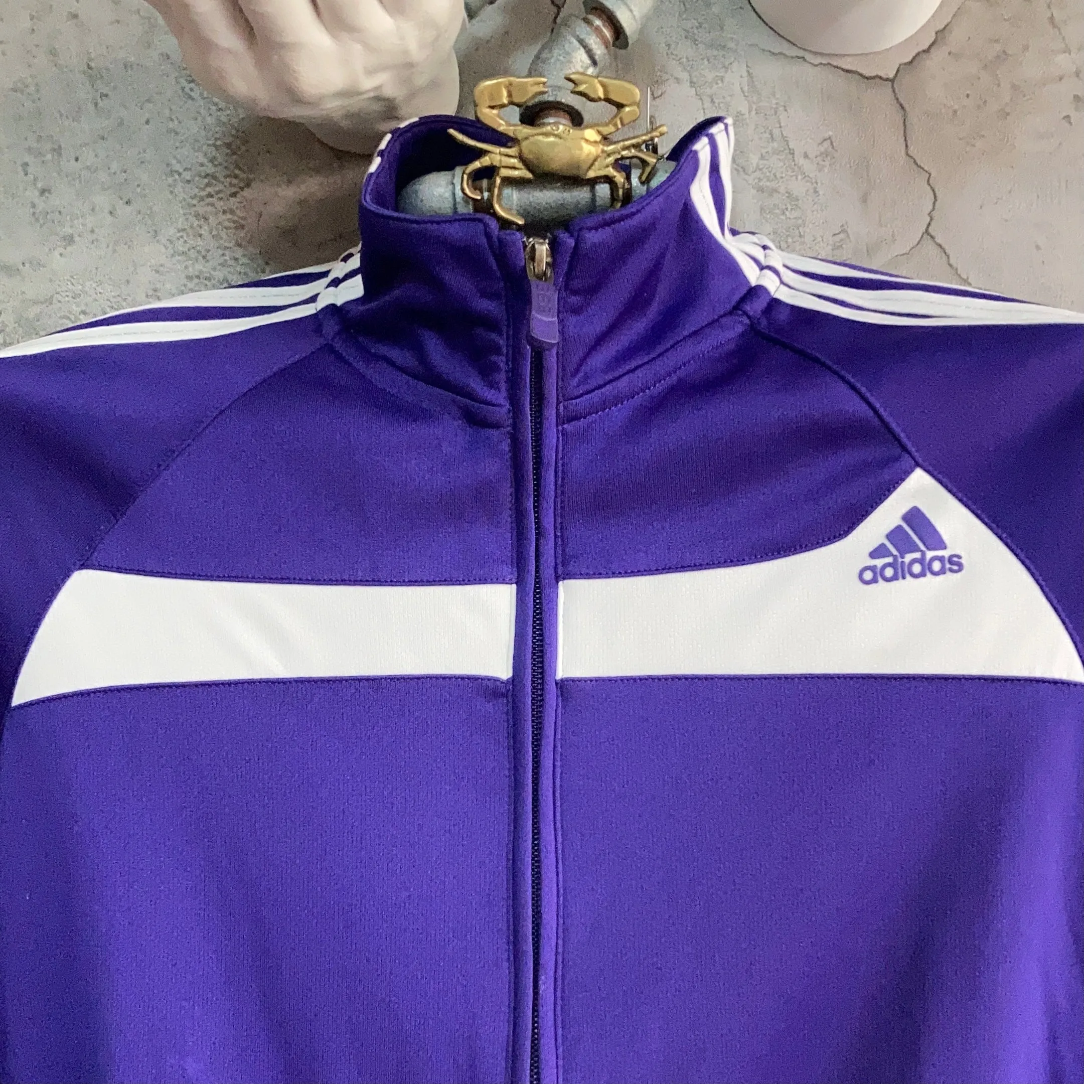 adidas climalite track jacket purple