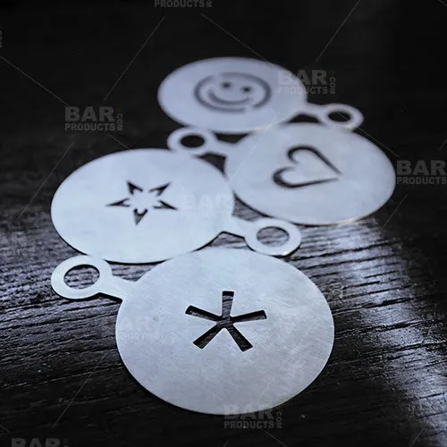 BarConic® Stainless Steel Cocktail Stencils - 4 pack