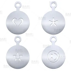 BarConic® Stainless Steel Cocktail Stencils - 4 pack