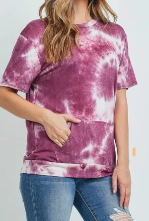 Berry Tie Dye w/ Kangaroo Pocket