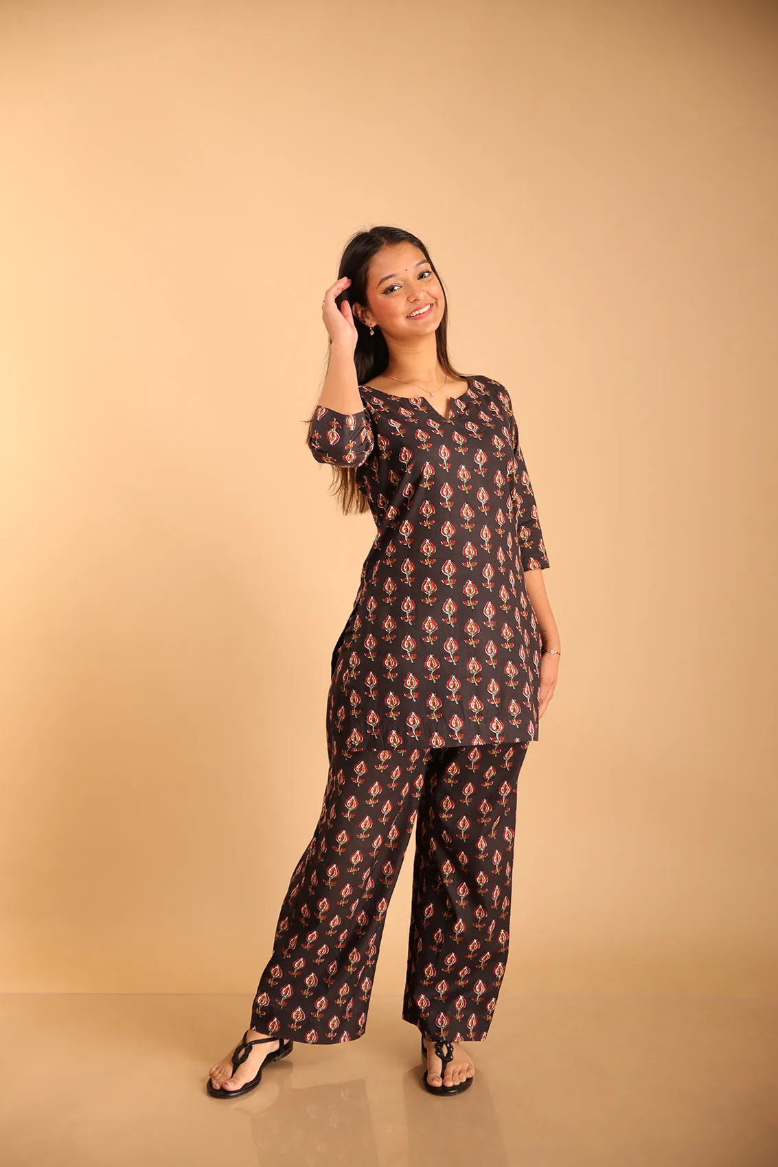 Black Lounge Wear Set