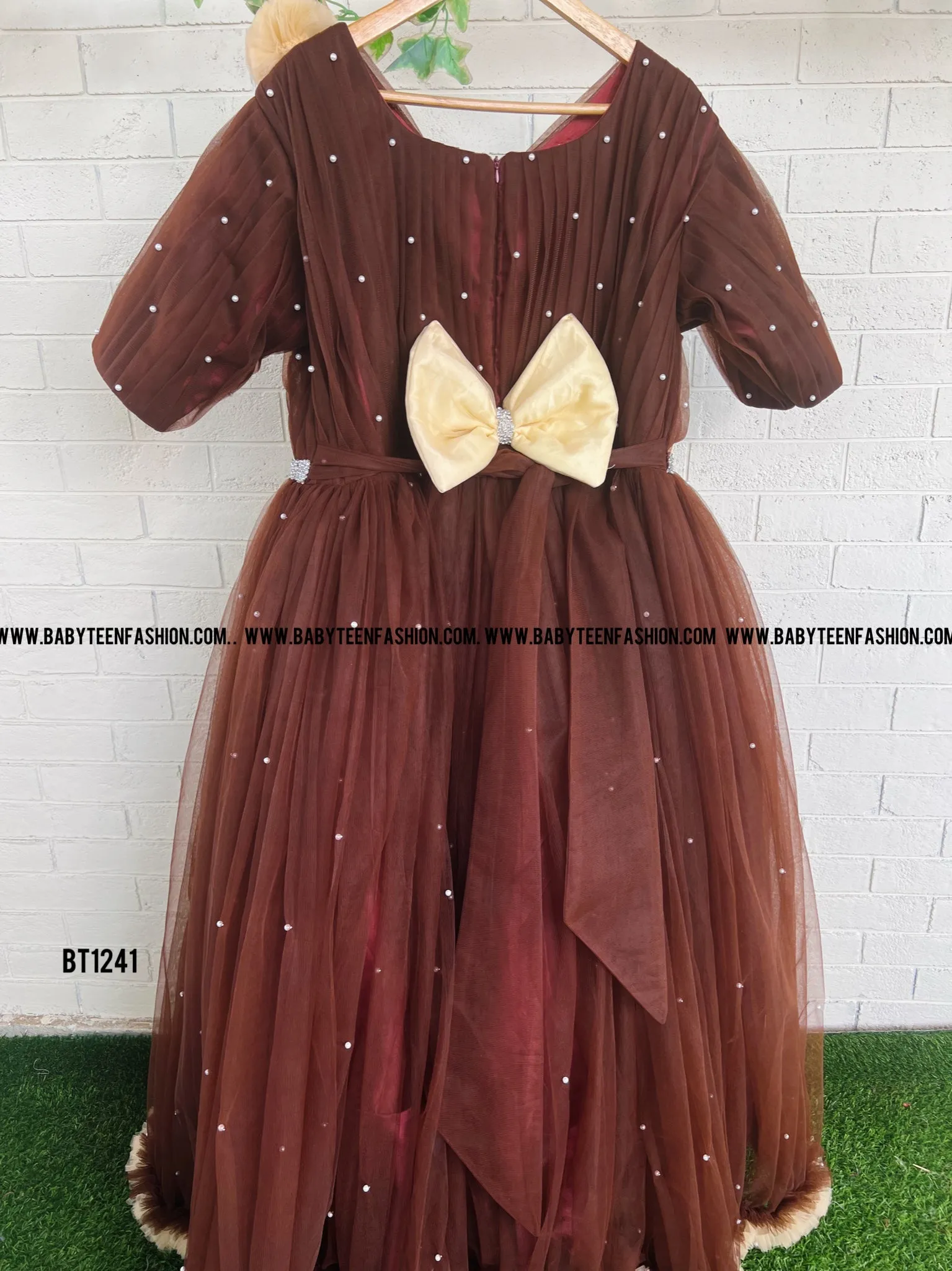 BT1241M Stellar Sparkle: Enchanting Mother-Child Gown Set