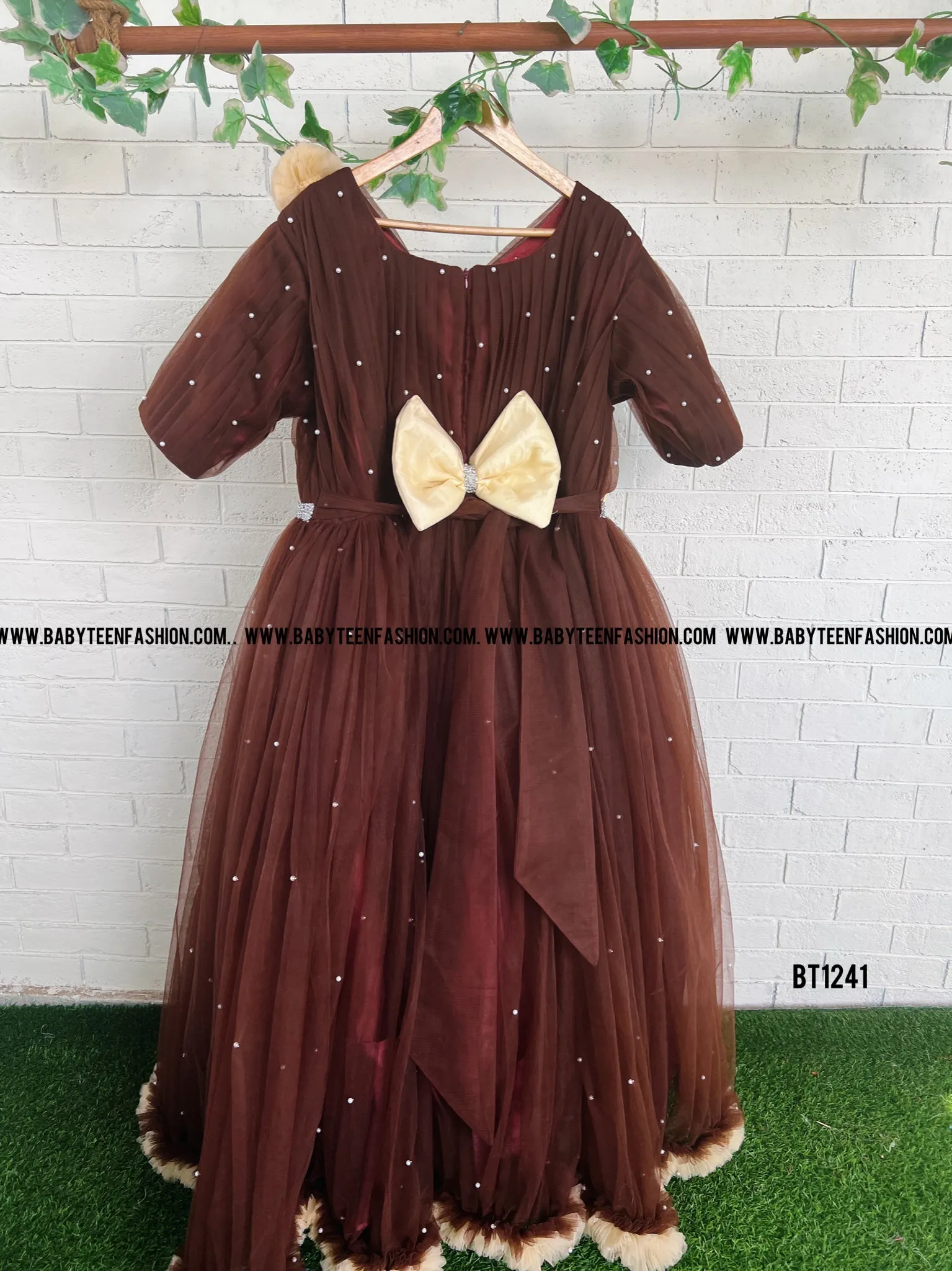 BT1241M Stellar Sparkle: Enchanting Mother-Child Gown Set