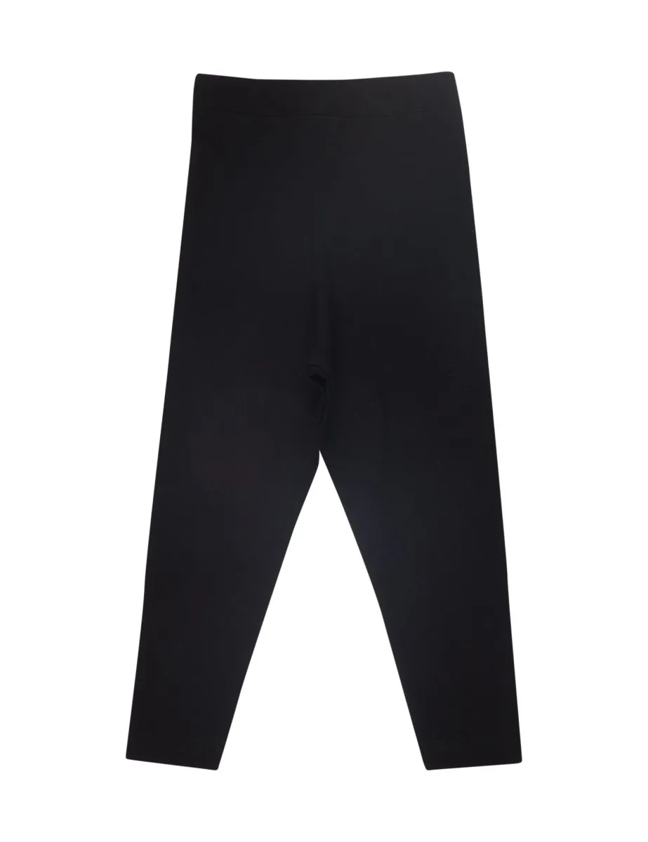 Combo of 2 Girls Full Length Leggings-Black and Grey