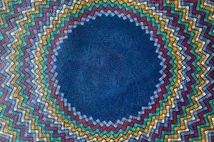 Dark Blue Circular Mat