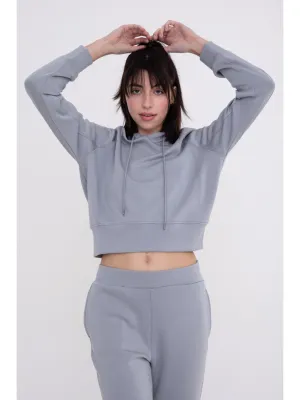 Elevated Cropped Hoodie Pullover