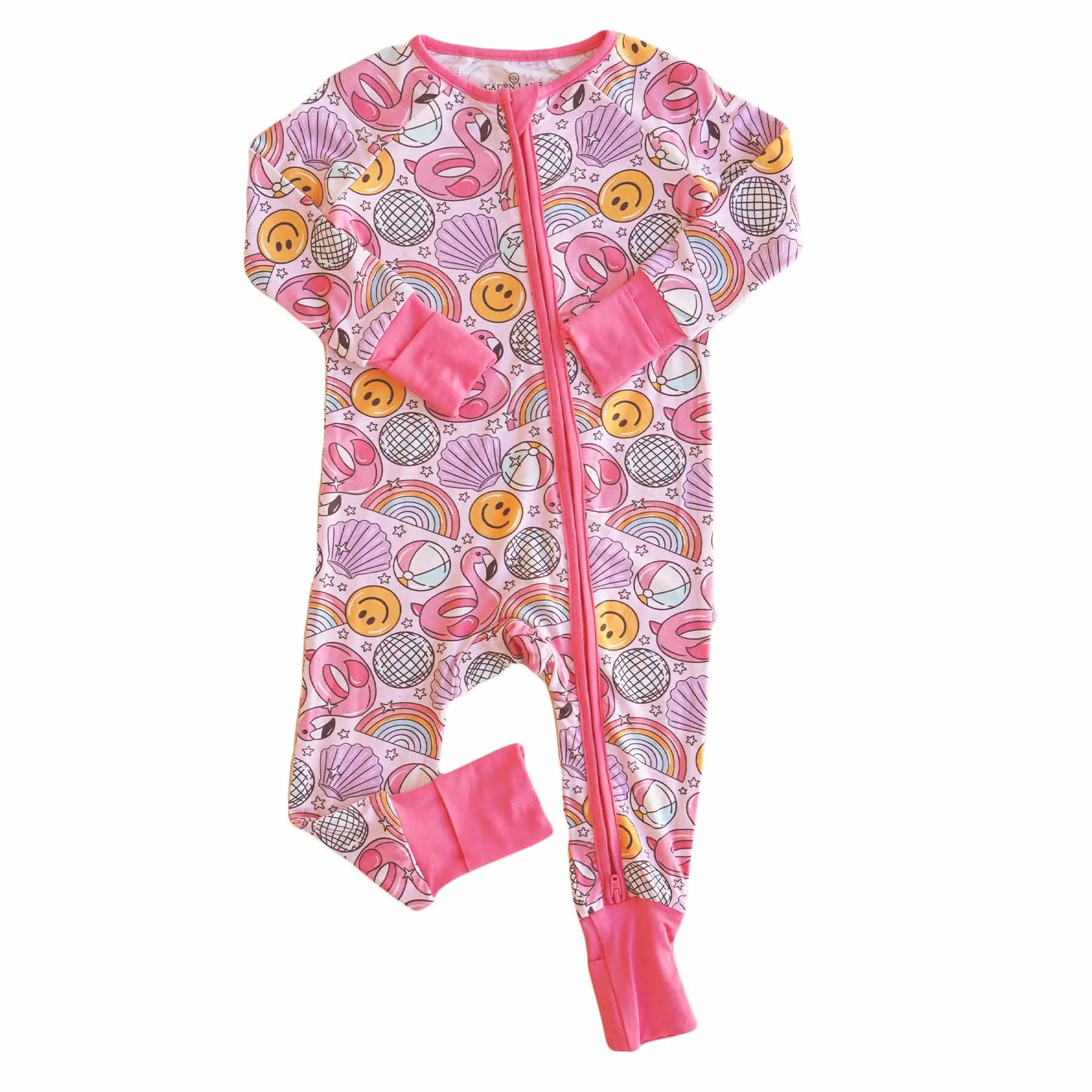 Floatie Friends Convertible Zip Romper | Pink