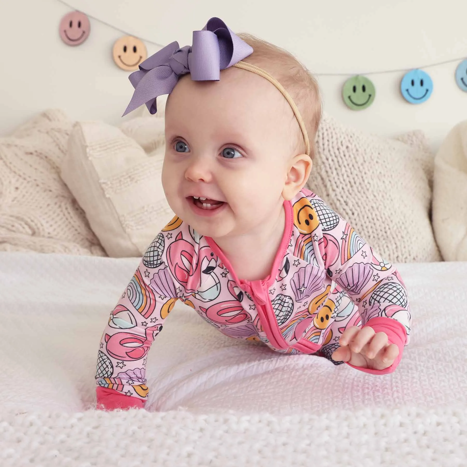 Floatie Friends Convertible Zip Romper | Pink