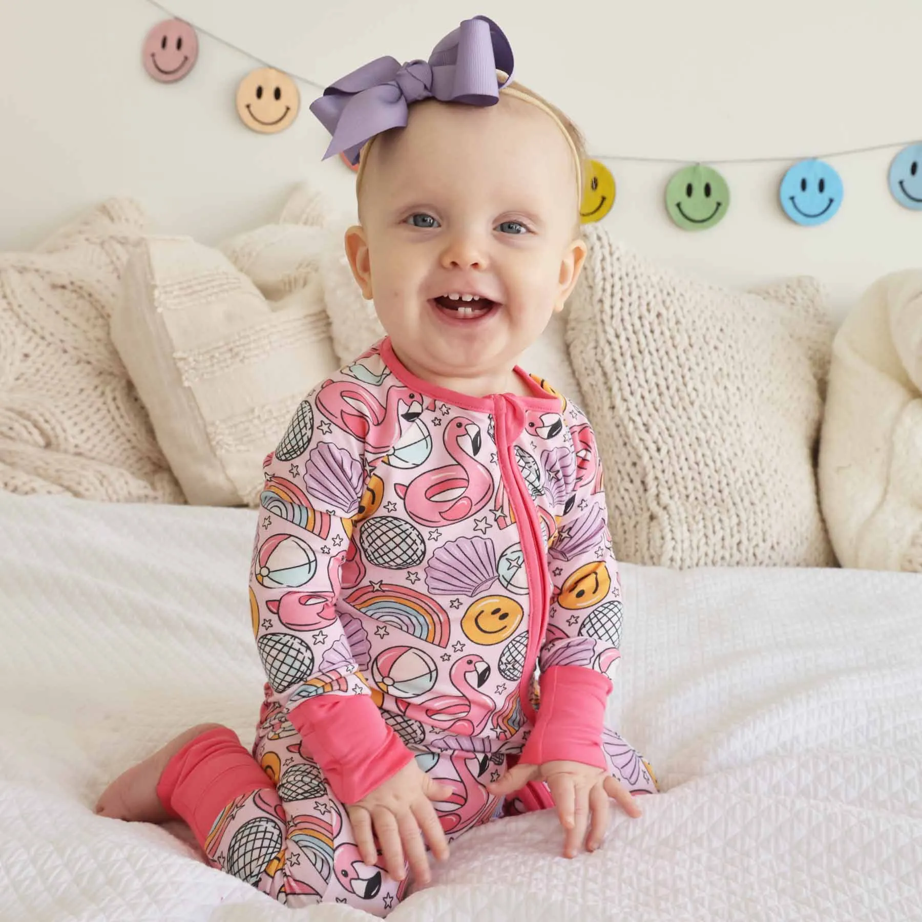 Floatie Friends Convertible Zip Romper | Pink