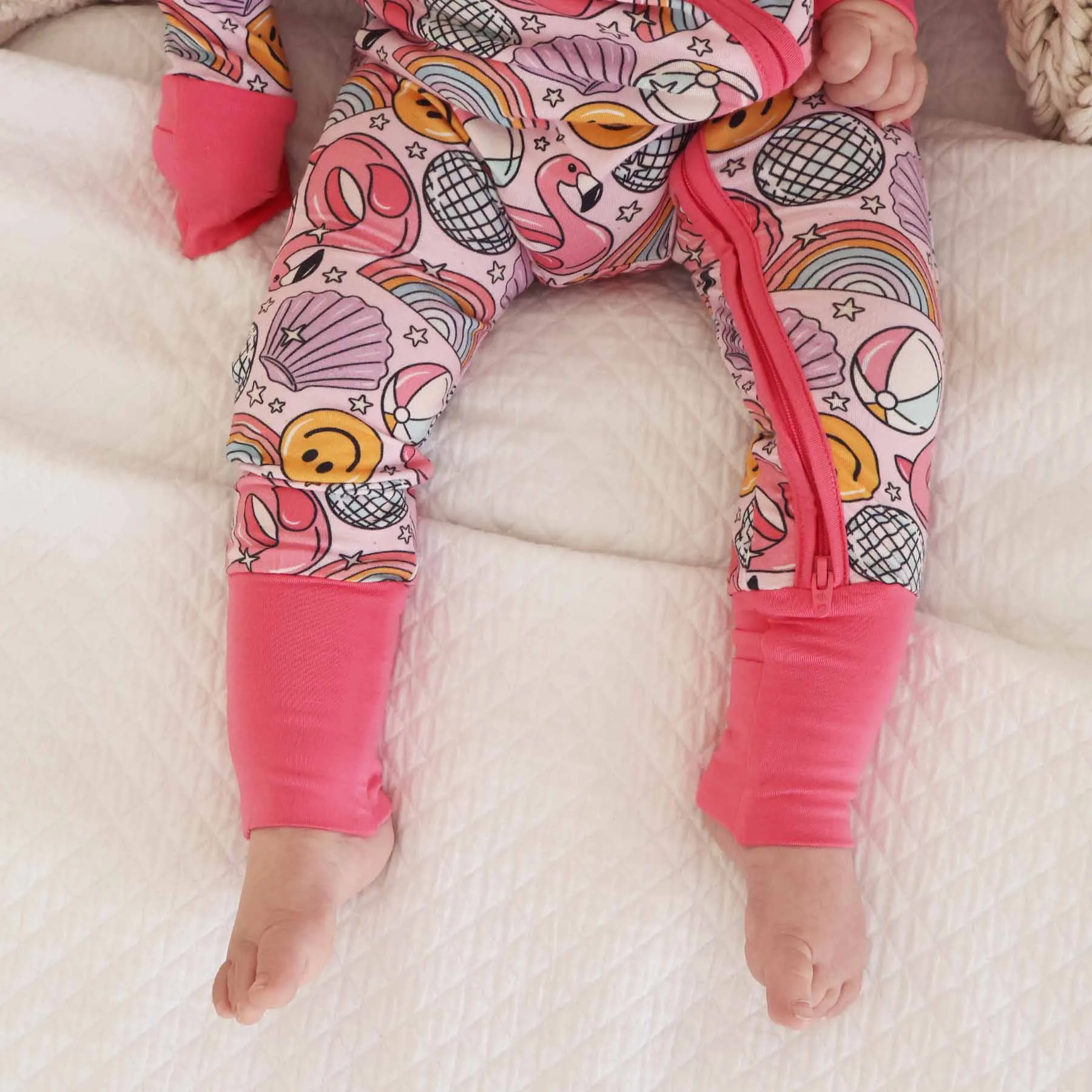 Floatie Friends Convertible Zip Romper | Pink