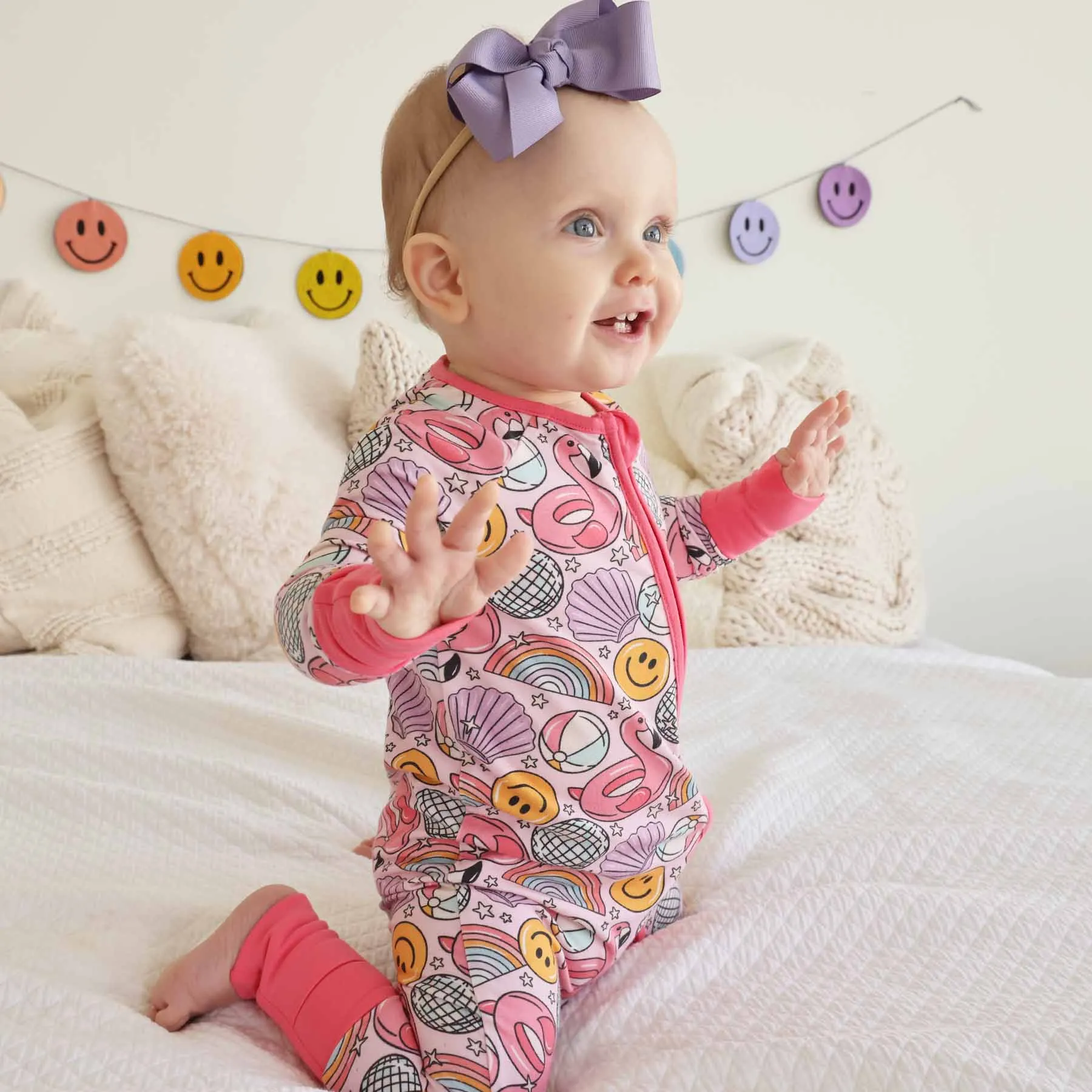 Floatie Friends Convertible Zip Romper | Pink