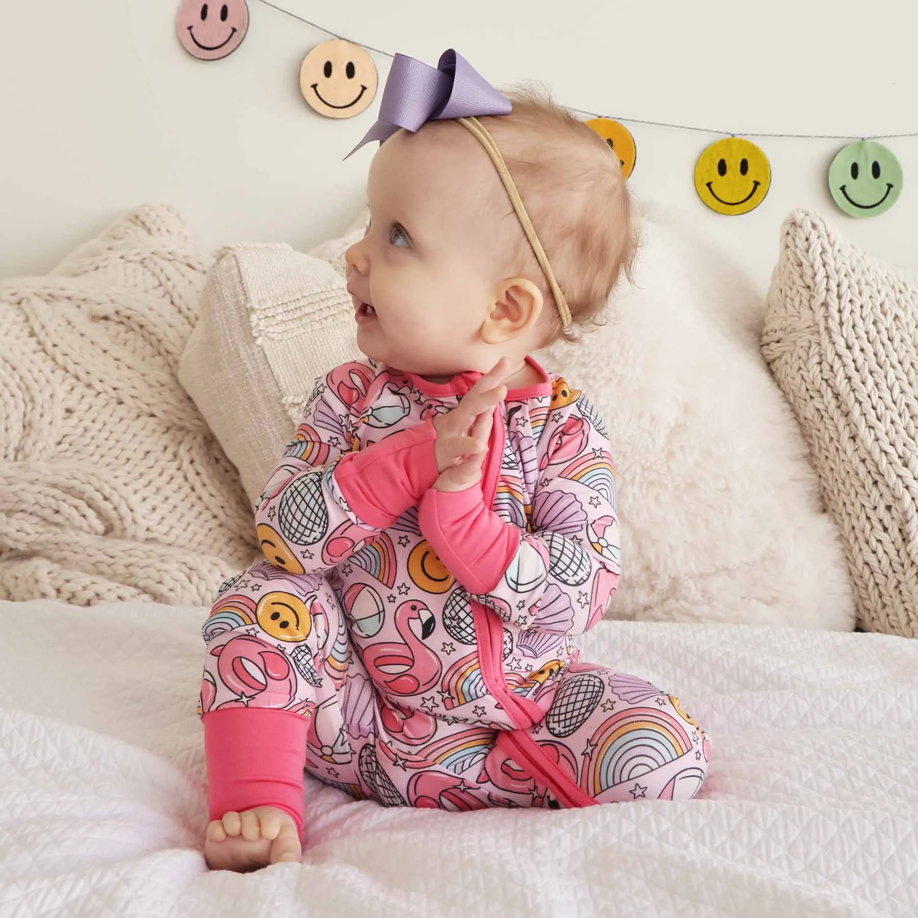 Floatie Friends Convertible Zip Romper | Pink