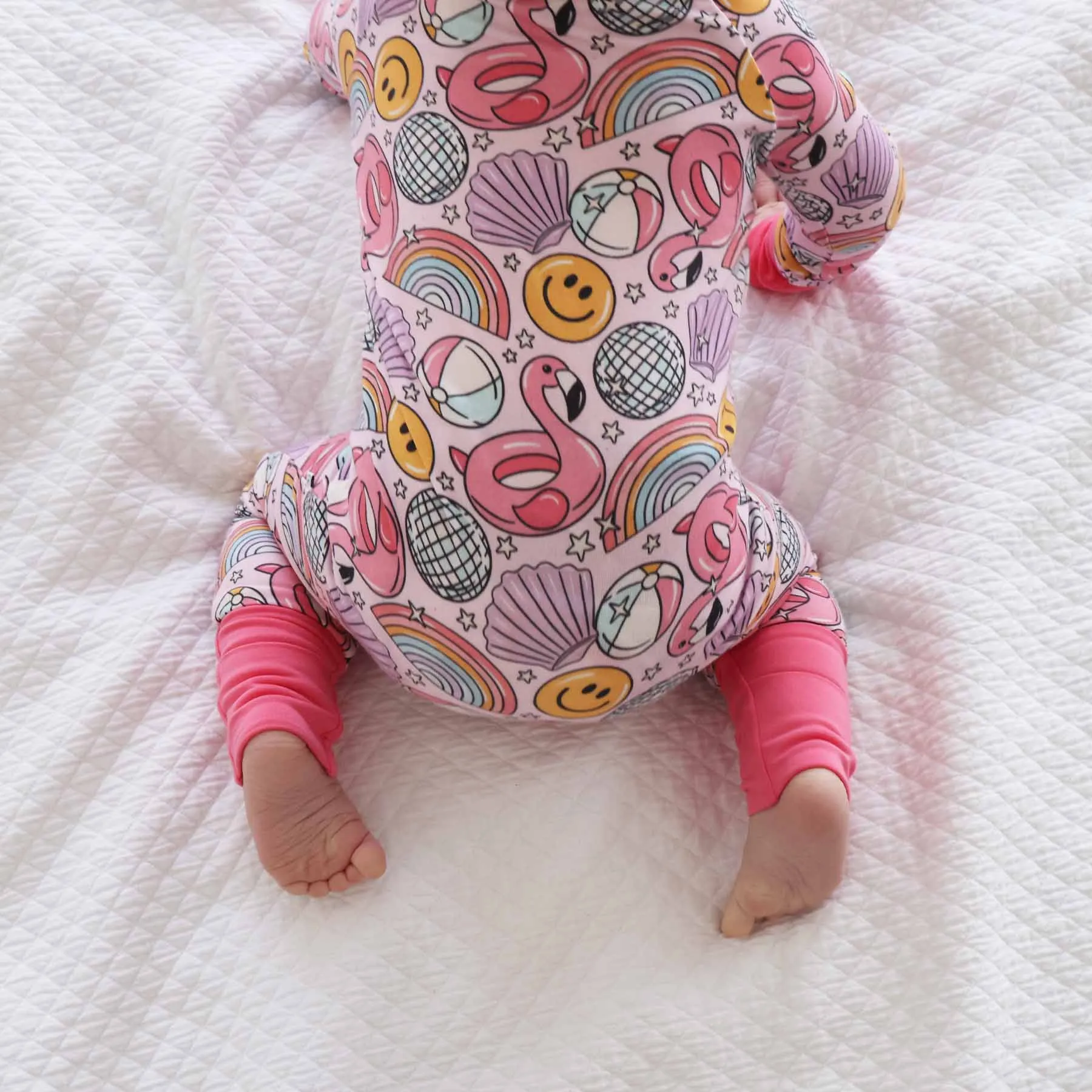 Floatie Friends Convertible Zip Romper | Pink