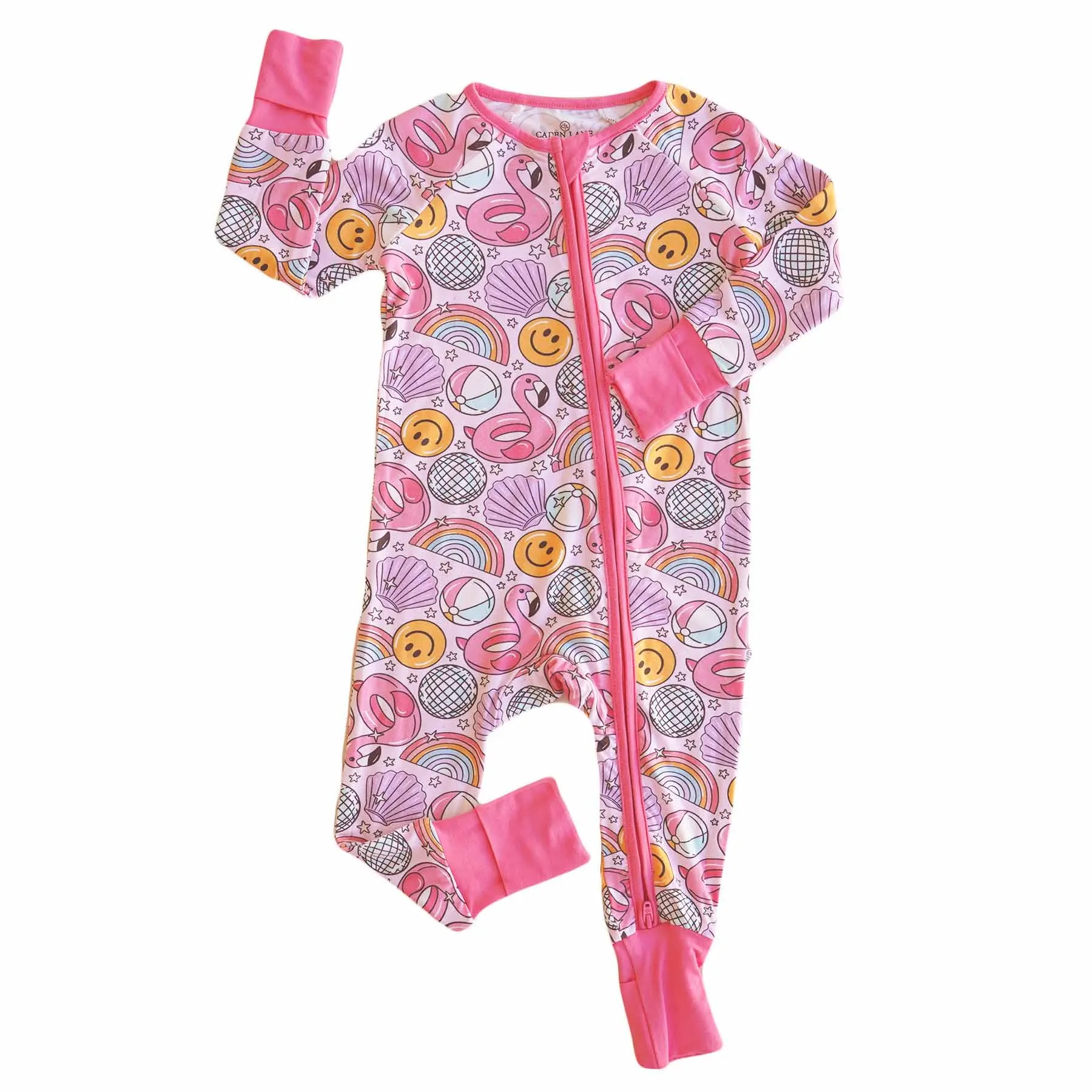 Floatie Friends Convertible Zip Romper | Pink