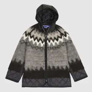 Junya Watanabe Man Native/Quilt Full-Zip Hooded Overshirt Jacket