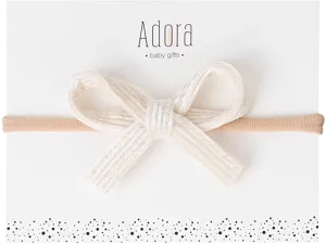 Mini Corduroy Bow Headbands by Adora (more colors)