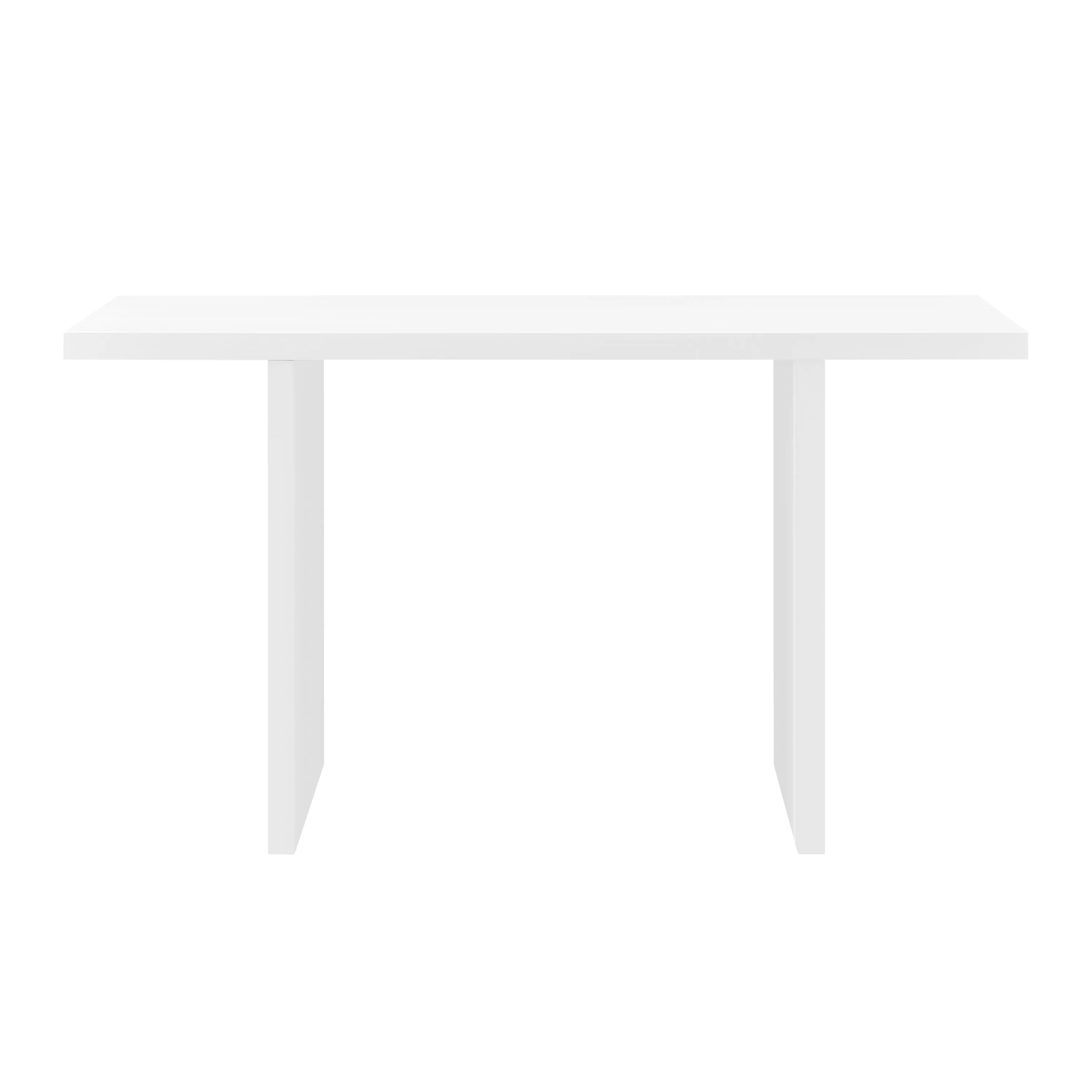 Modifiable 55" Matte White Lacquer Executive Desk or Workstation