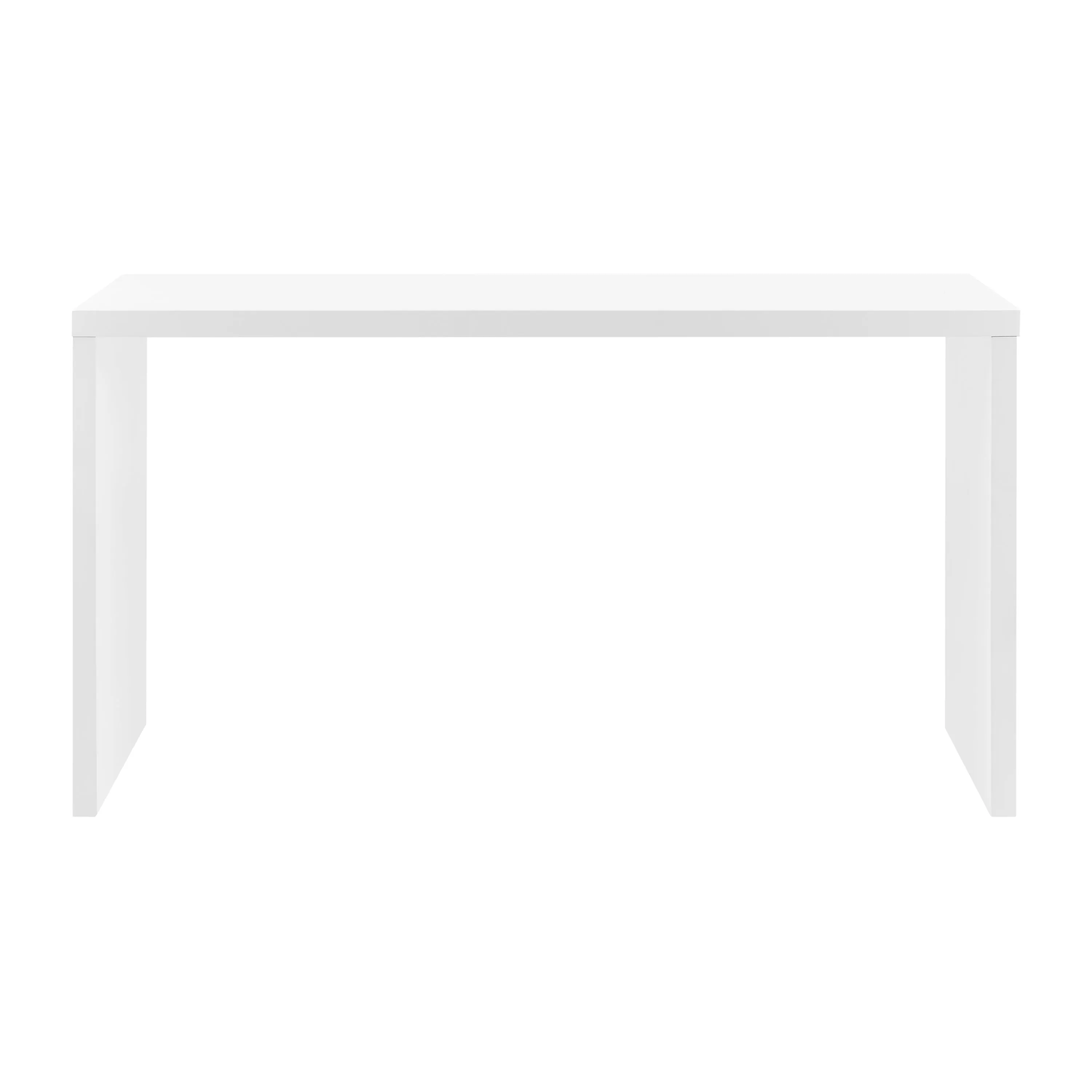 Modifiable 55" Matte White Lacquer Executive Desk or Workstation