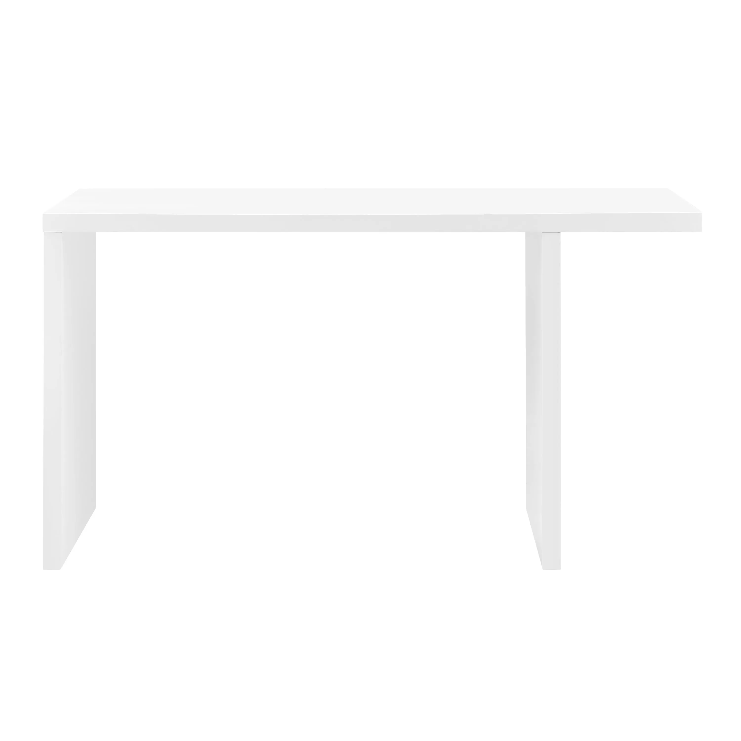 Modifiable 55" Matte White Lacquer Executive Desk or Workstation