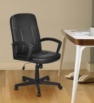 Nilkamal Mayor Mid Back Office Chair (Black)
