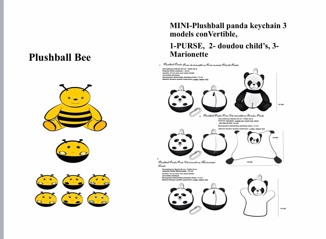 *PLUSHBALLS, TRANSFORMABLE PLUSH COLLECTION (patented)