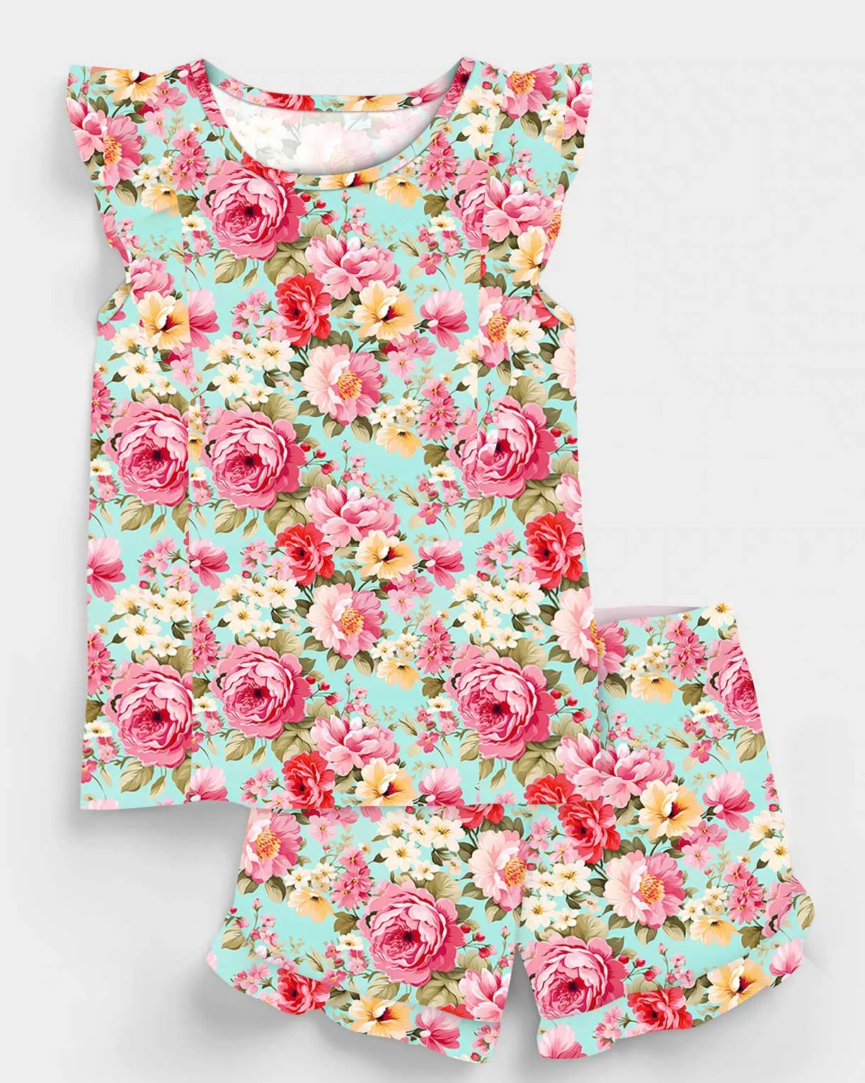 [Pre Sale] Whimsical & Wild Precious Petals - Bamboo Flutter Sleeve & Shorts Lounge (EST SHIP LATE MARCH)