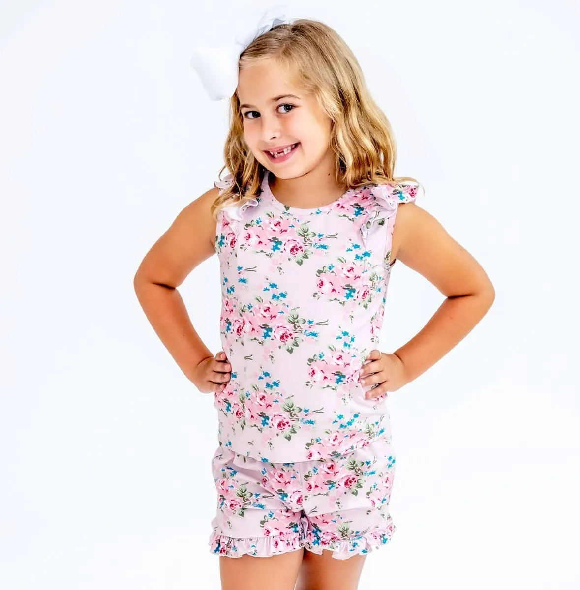 [Pre Sale] Whimsical & Wild Precious Petals - Bamboo Flutter Sleeve & Shorts Lounge (EST SHIP LATE MARCH)