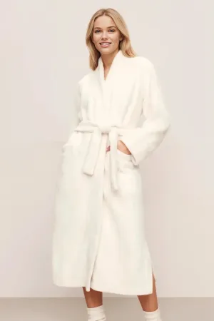 Renew Plush Long Robe in Ivory