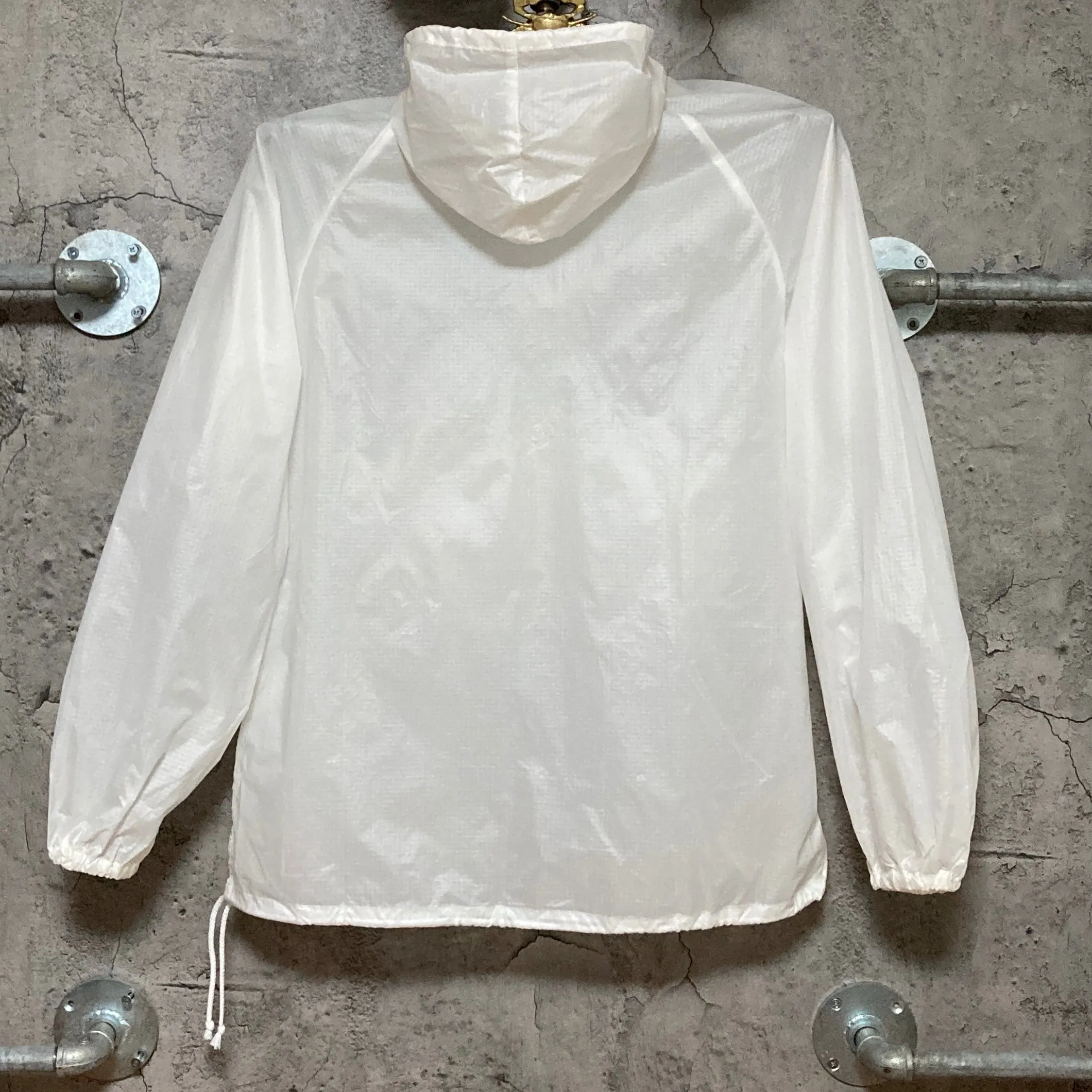 Rossignol ski white nylon pullover hoodie