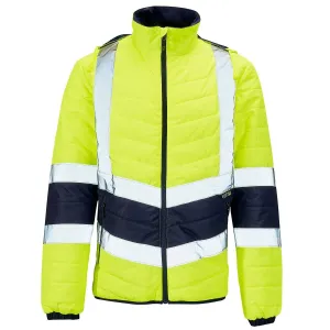 Supertouch 2 Tone Hi Vis Puffer Jacket-HIVIZ YELNVY