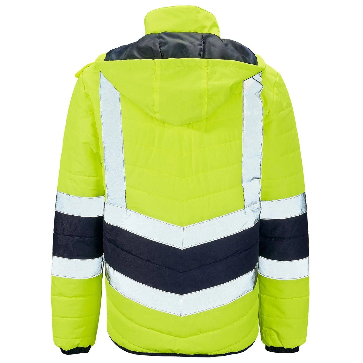 Supertouch 2 Tone Hi Vis Puffer Jacket-HIVIZ YELNVY
