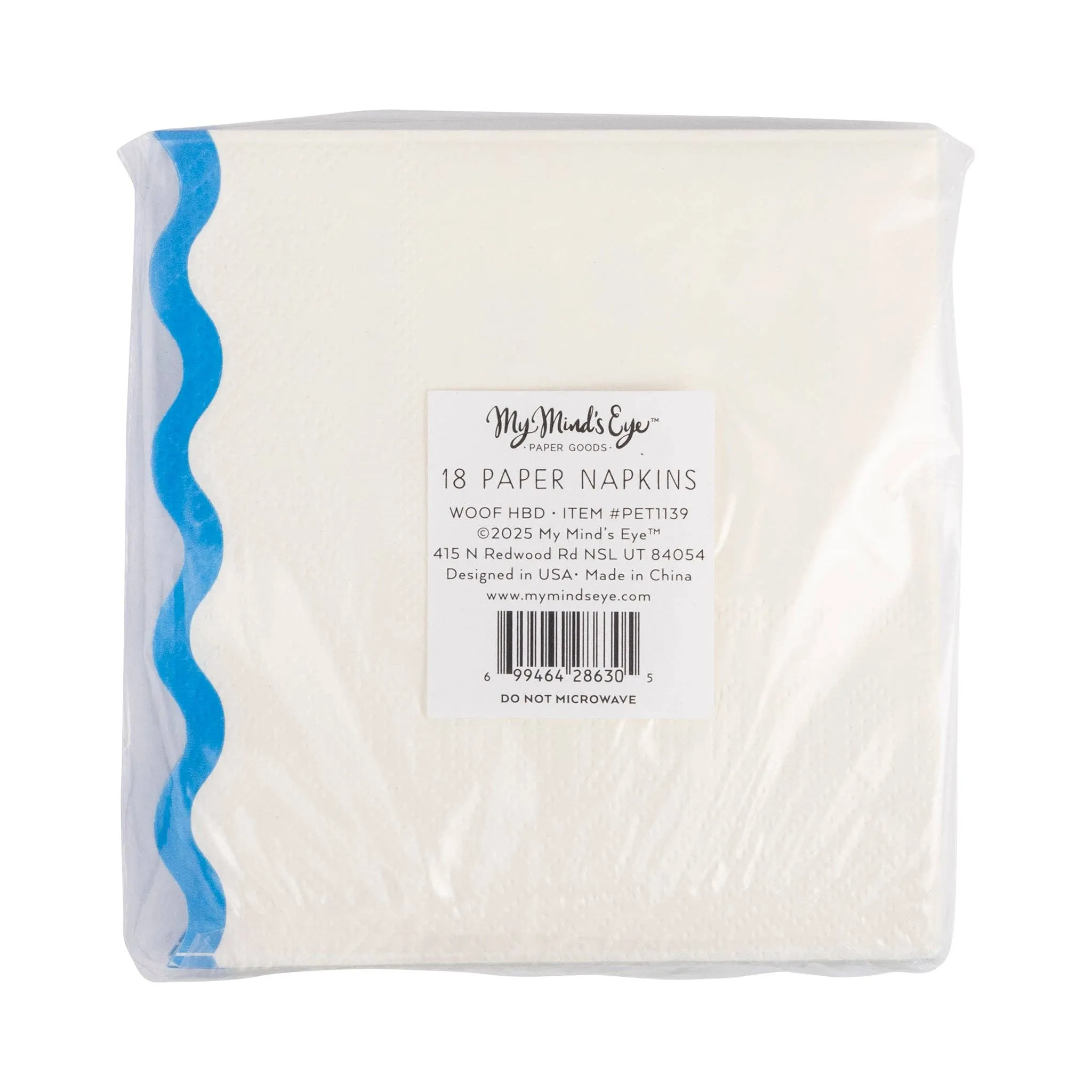 Woof Paw Print Cocktail Napkins 18pk.