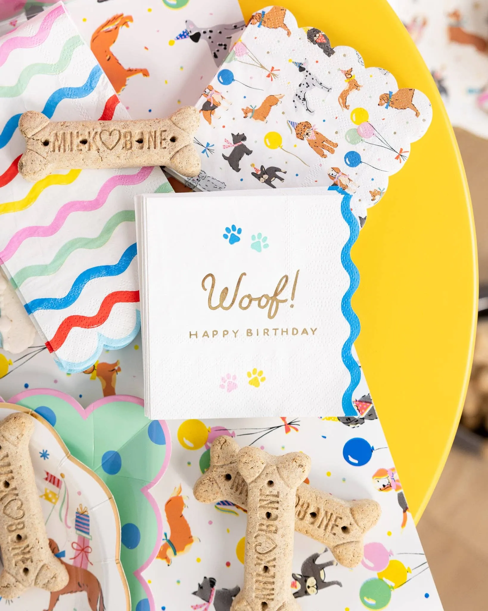 Woof Paw Print Cocktail Napkins 18pk.