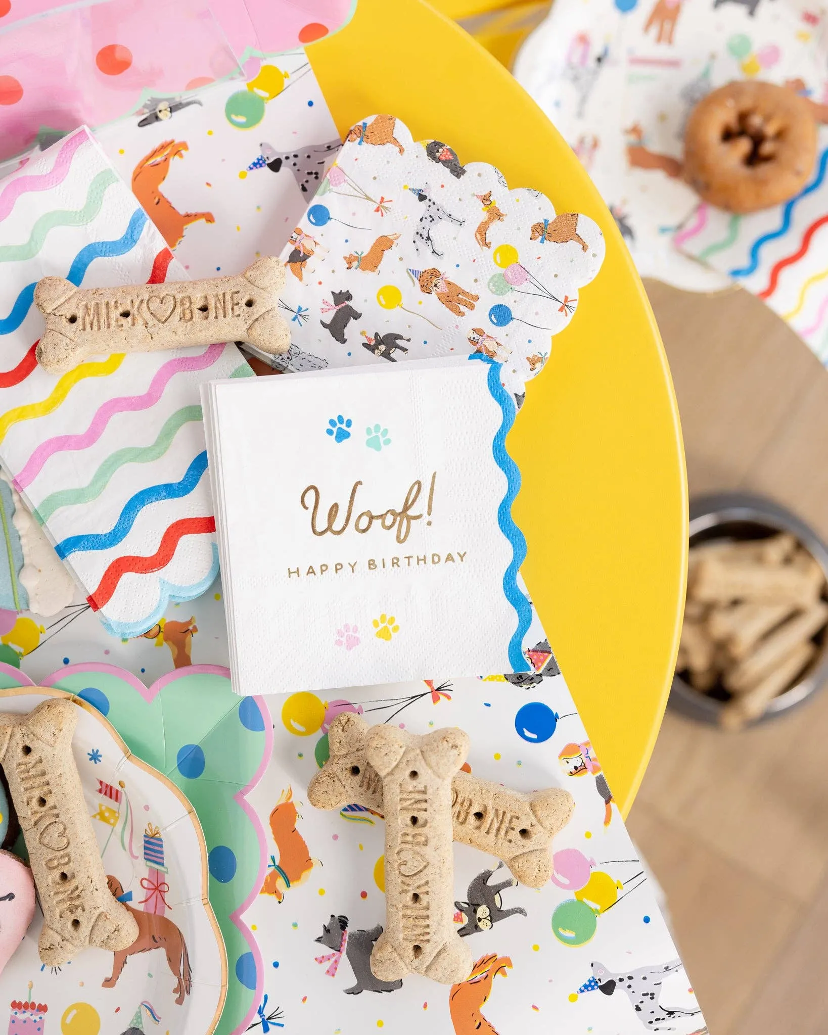 Woof Paw Print Cocktail Napkins 18pk.