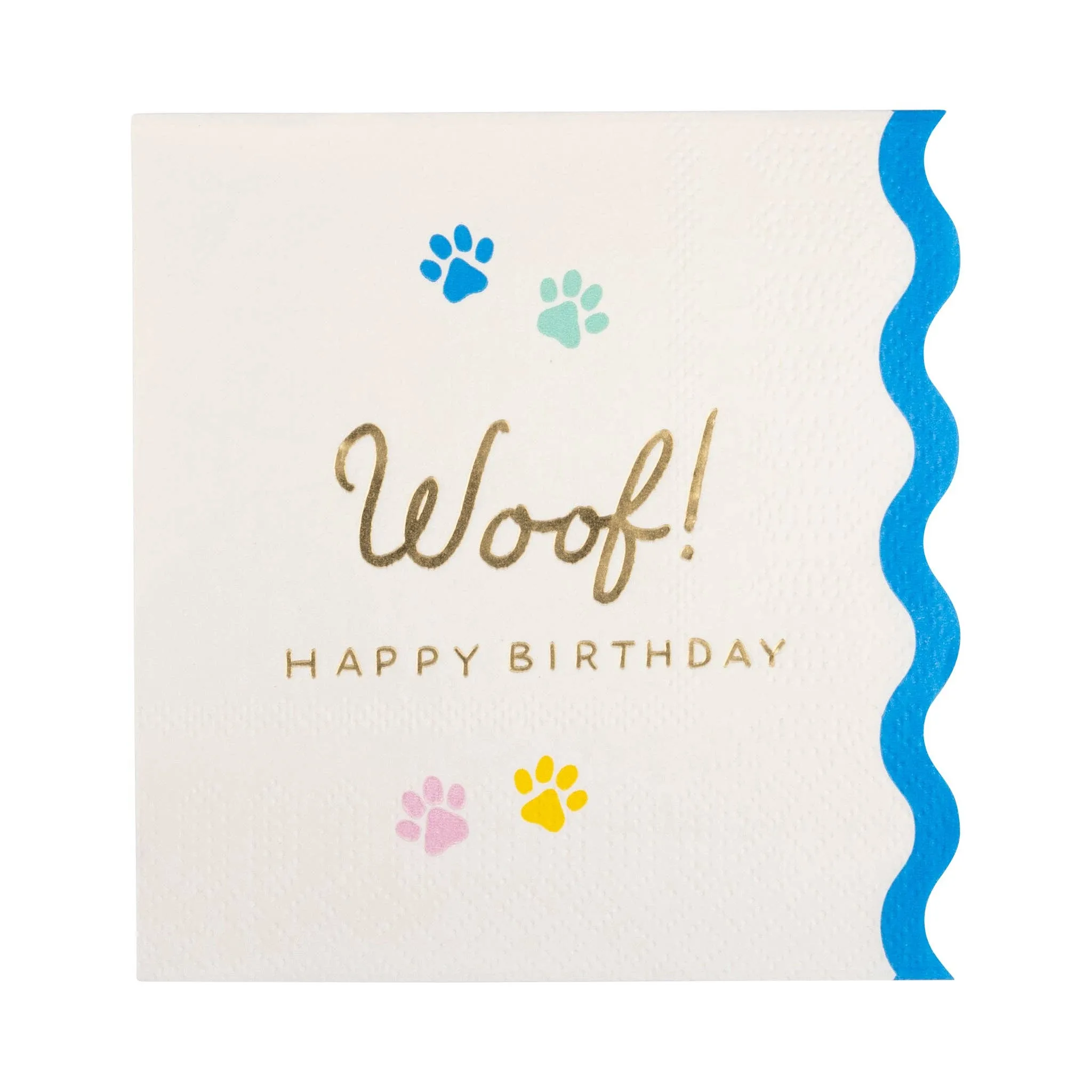 Woof Paw Print Cocktail Napkins 18pk.